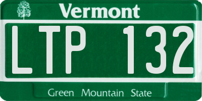 VT license plate LTP132