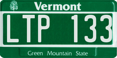 VT license plate LTP133