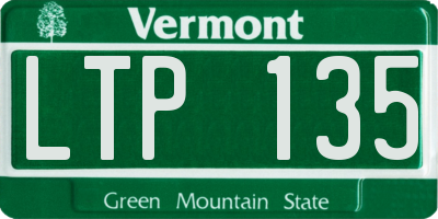 VT license plate LTP135