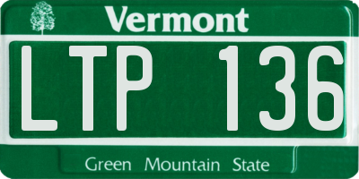 VT license plate LTP136