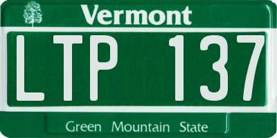 VT license plate LTP137