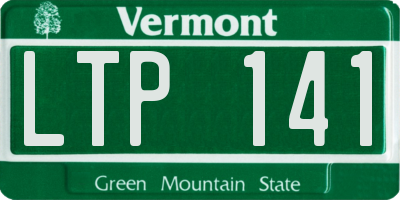 VT license plate LTP141