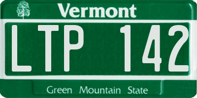 VT license plate LTP142
