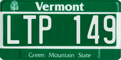 VT license plate LTP149