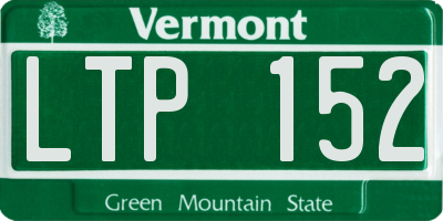 VT license plate LTP152