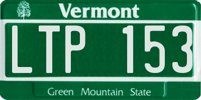 VT license plate LTP153