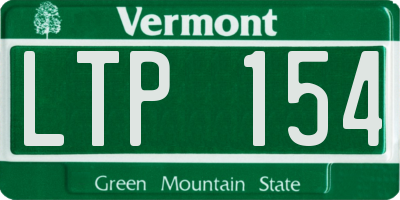 VT license plate LTP154