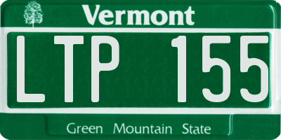 VT license plate LTP155