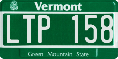 VT license plate LTP158