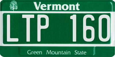 VT license plate LTP160