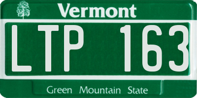 VT license plate LTP163