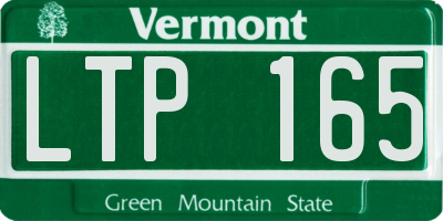 VT license plate LTP165