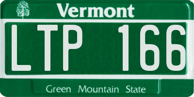 VT license plate LTP166