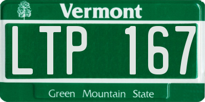 VT license plate LTP167