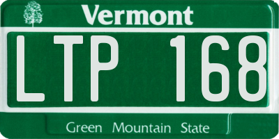 VT license plate LTP168