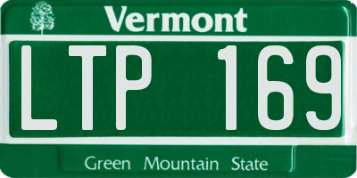 VT license plate LTP169