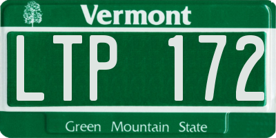 VT license plate LTP172