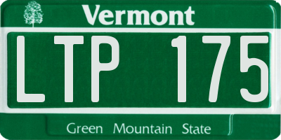 VT license plate LTP175
