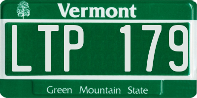 VT license plate LTP179