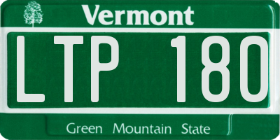 VT license plate LTP180
