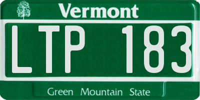 VT license plate LTP183