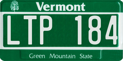 VT license plate LTP184