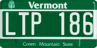 VT license plate LTP186