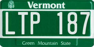 VT license plate LTP187