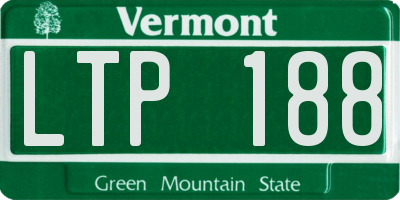 VT license plate LTP188