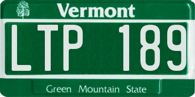 VT license plate LTP189