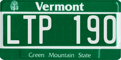 VT license plate LTP190