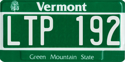 VT license plate LTP192