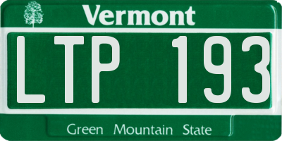 VT license plate LTP193