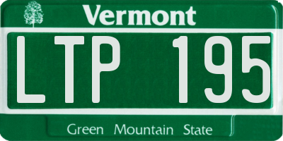 VT license plate LTP195
