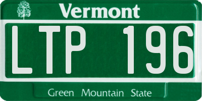 VT license plate LTP196