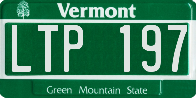 VT license plate LTP197