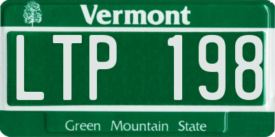 VT license plate LTP198