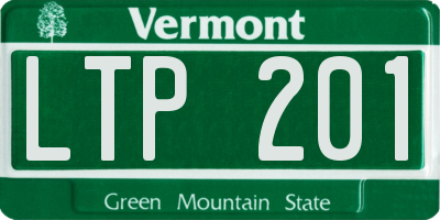 VT license plate LTP201