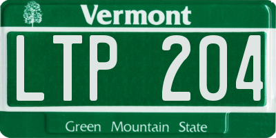 VT license plate LTP204