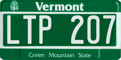 VT license plate LTP207