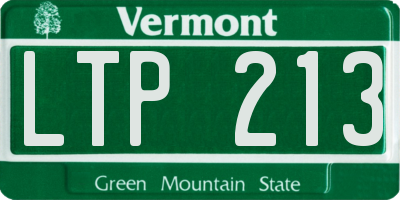 VT license plate LTP213
