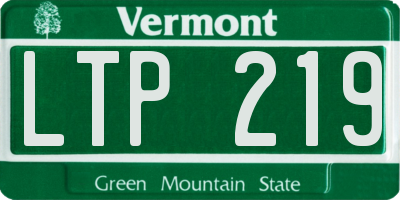 VT license plate LTP219