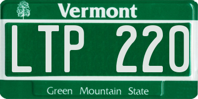 VT license plate LTP220