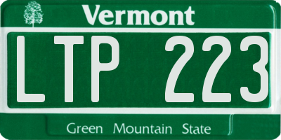 VT license plate LTP223