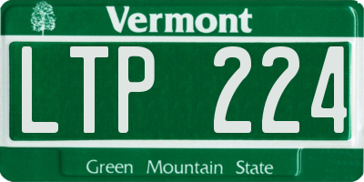 VT license plate LTP224