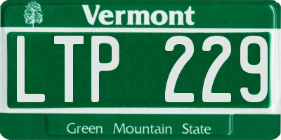 VT license plate LTP229