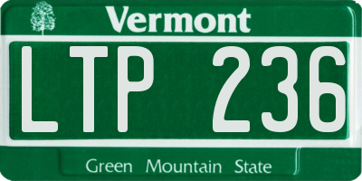 VT license plate LTP236