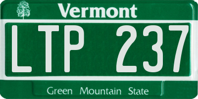 VT license plate LTP237
