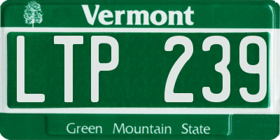 VT license plate LTP239
