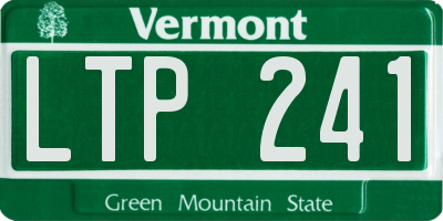 VT license plate LTP241